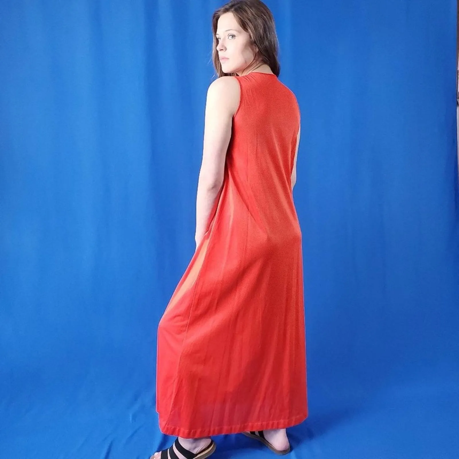 60's Embroidered Gossard Artemis Coral Dress