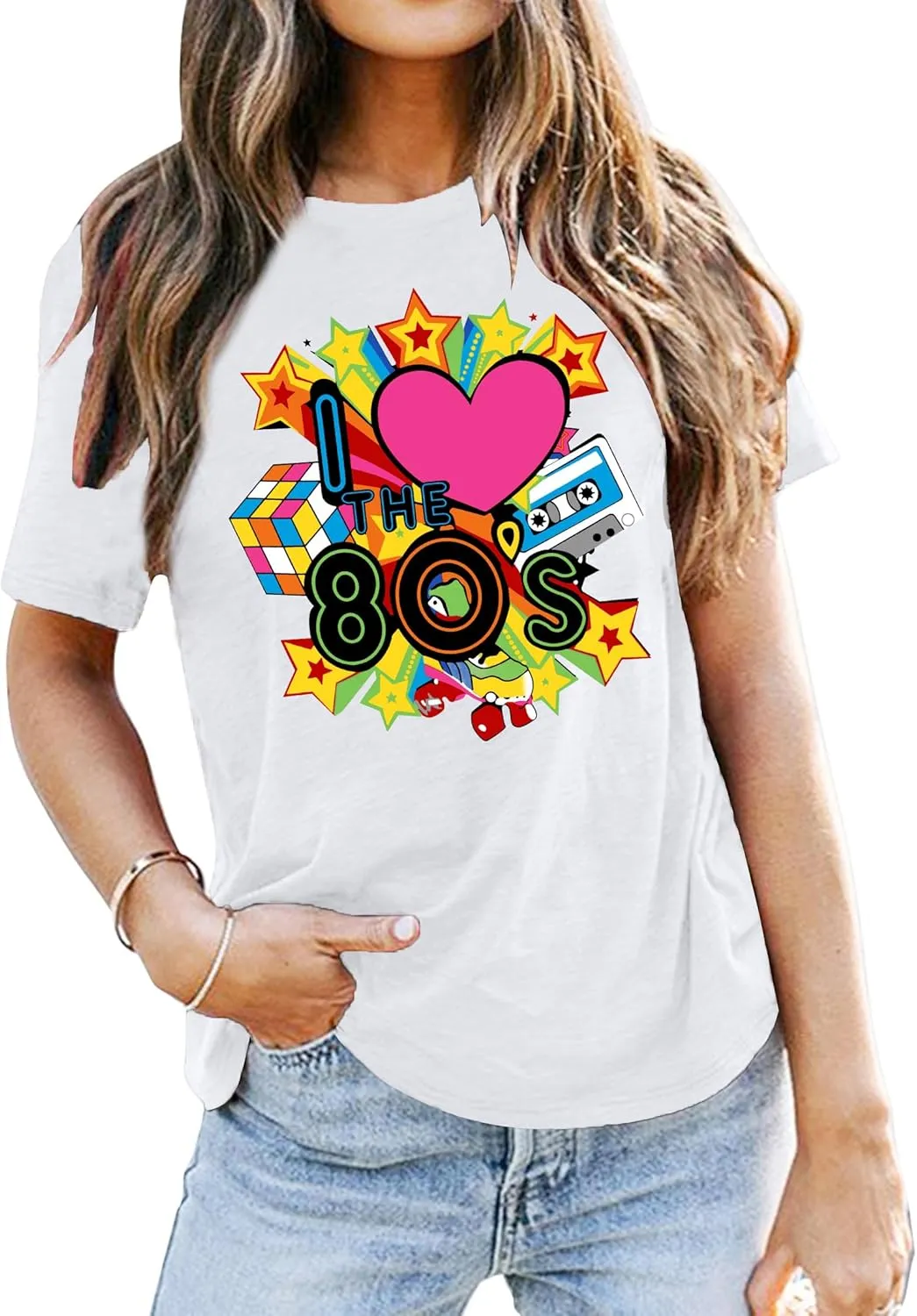 80s Shirt for Women: I Love The 80's Shirt Vintage 80s Shirts Casual Retro 80s Outfits Fashion 80s Nostalgia Tees Tops