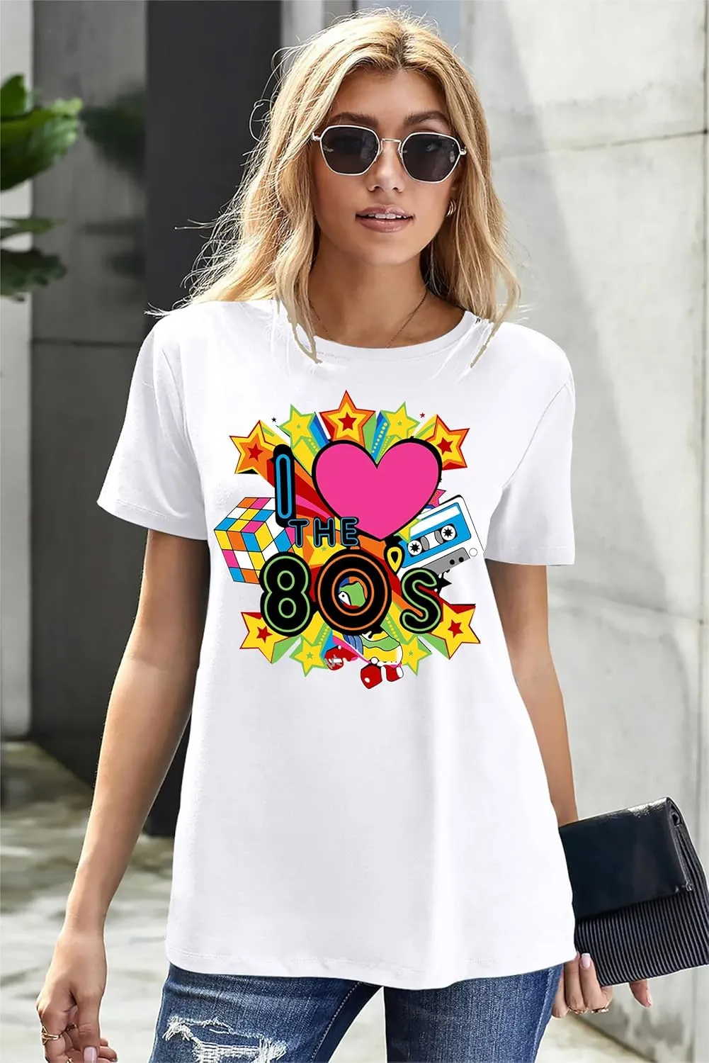 80s Shirt for Women: I Love The 80's Shirt Vintage 80s Shirts Casual Retro 80s Outfits Fashion 80s Nostalgia Tees Tops