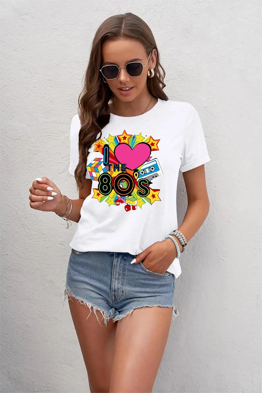 80s Shirt for Women: I Love The 80's Shirt Vintage 80s Shirts Casual Retro 80s Outfits Fashion 80s Nostalgia Tees Tops