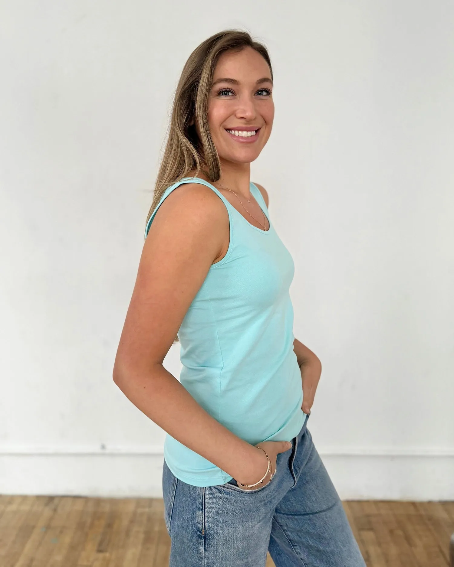 ABIGAIL tank in Crisp Aqua