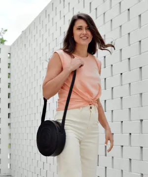 ALEXIS twist front tank in Coral