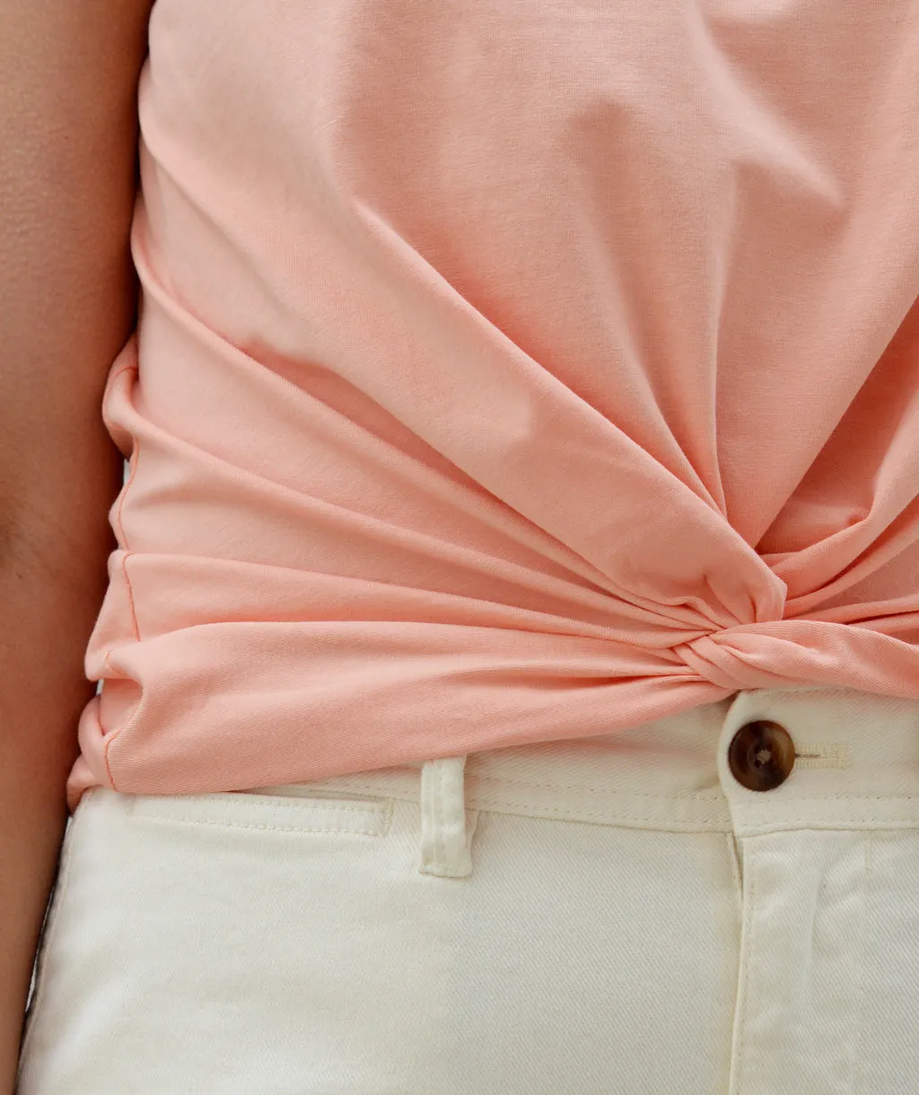 ALEXIS twist front tank in Coral