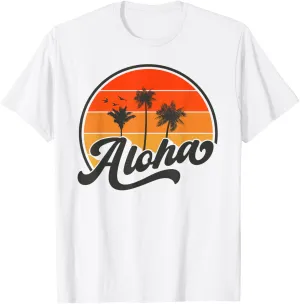 Aloha Hawaii Retro Vintage Sunset T-Shirt