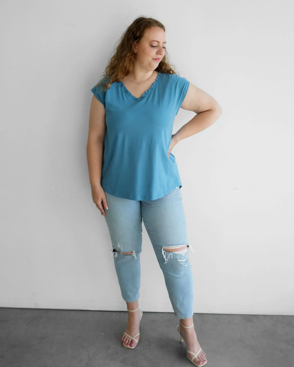 AMBROISE tank in Azure Blue