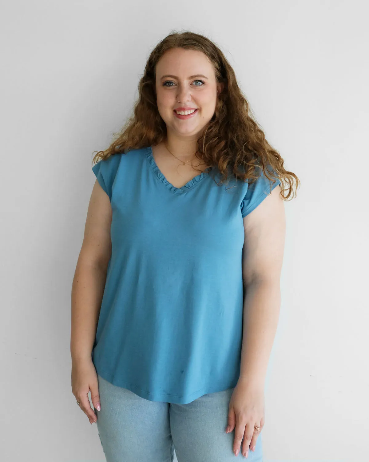 AMBROISE tank in Azure Blue