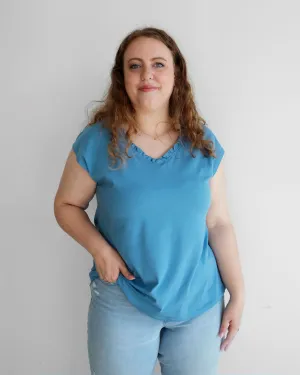 AMBROISE tank in Azure Blue