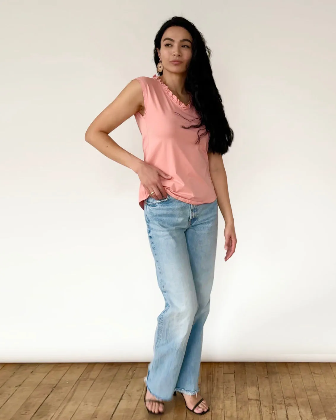 AMBROISE tank in Peach Pink