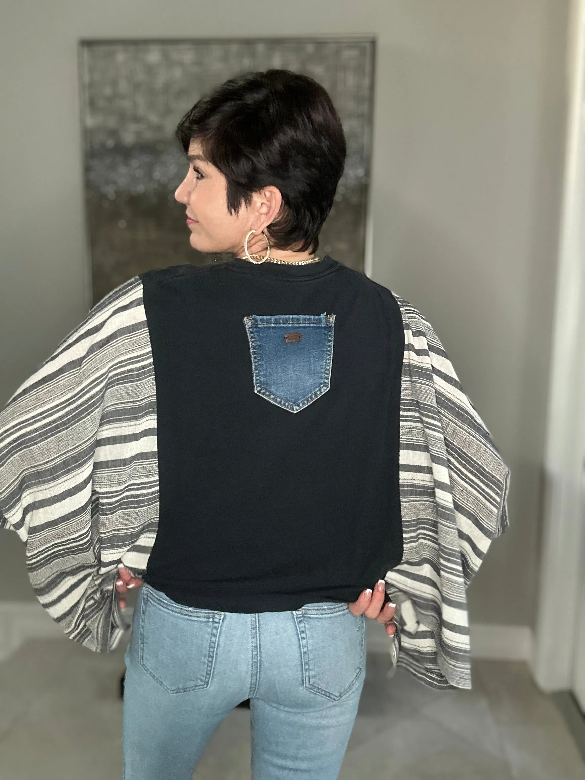 Banded Pull-Over T-Shirts-ONE OF KIND