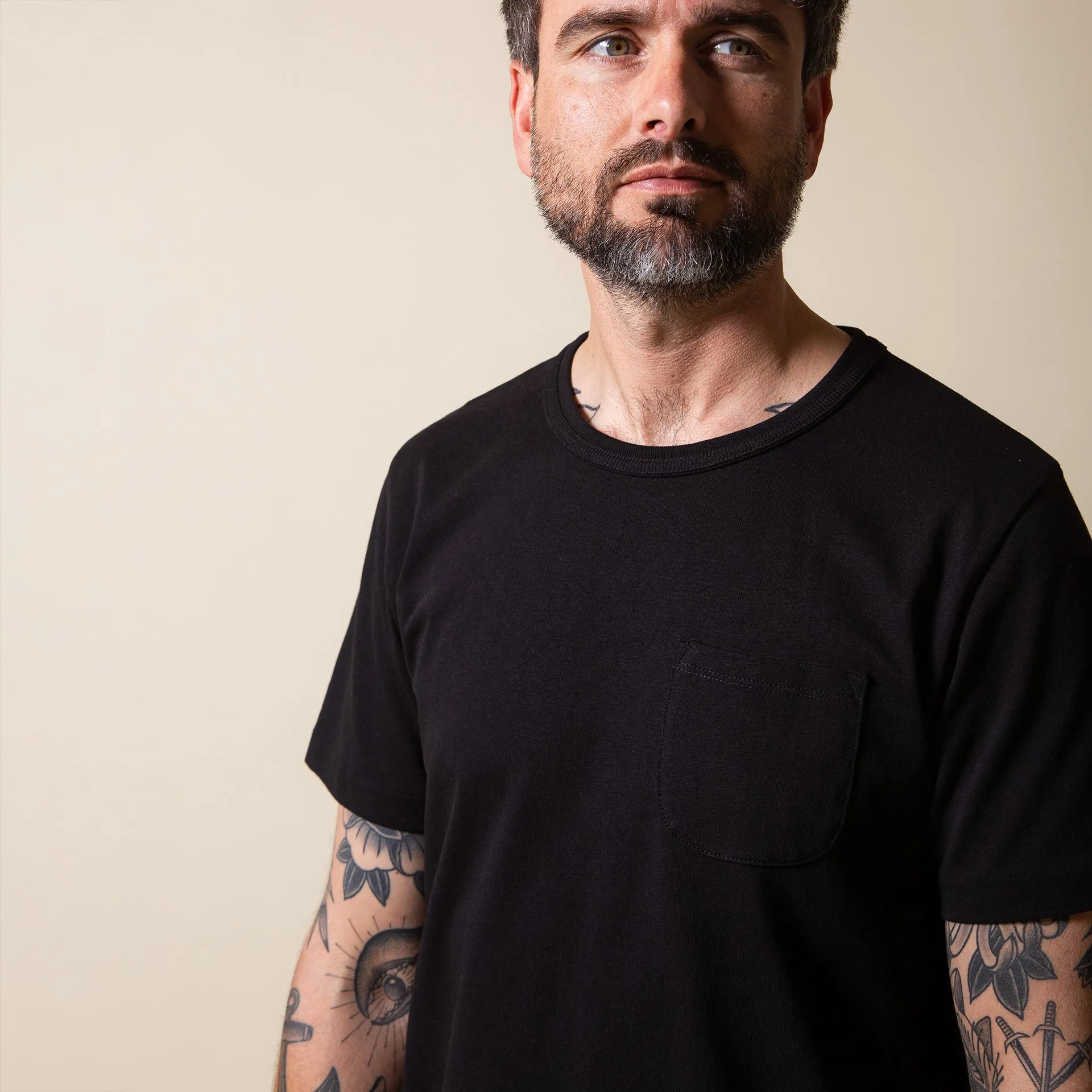 BT-09 VINTAGE TEE black vintage jersey