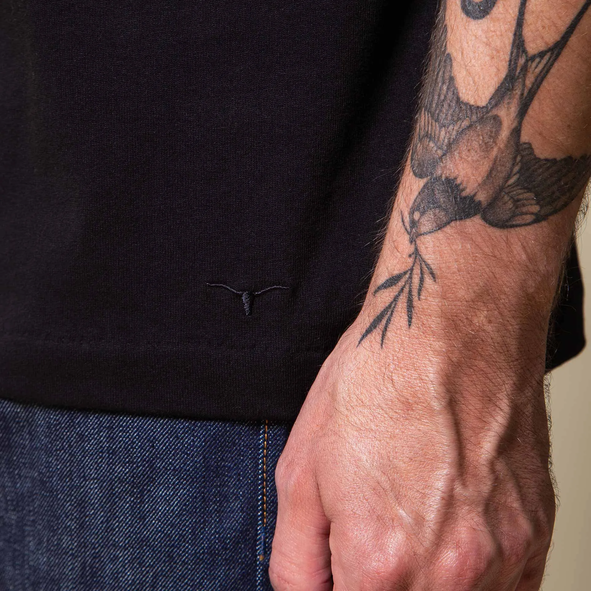BT-09 VINTAGE TEE black vintage jersey