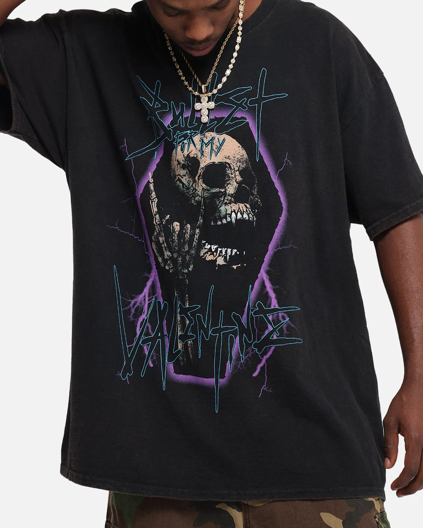 Bullet For My Valentine Metal Skull T-Shirt Black Vintage
