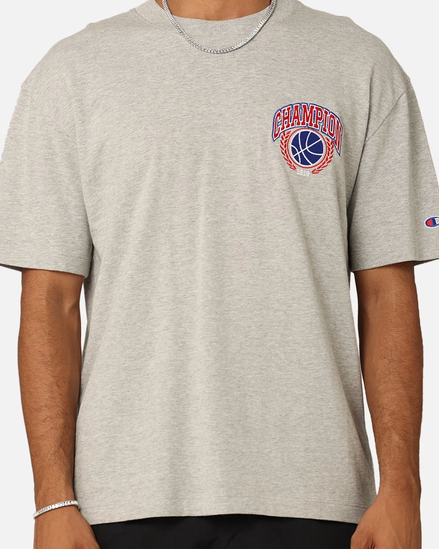 Champion Heritage Field Basketball T-Shirt Oxford Heather