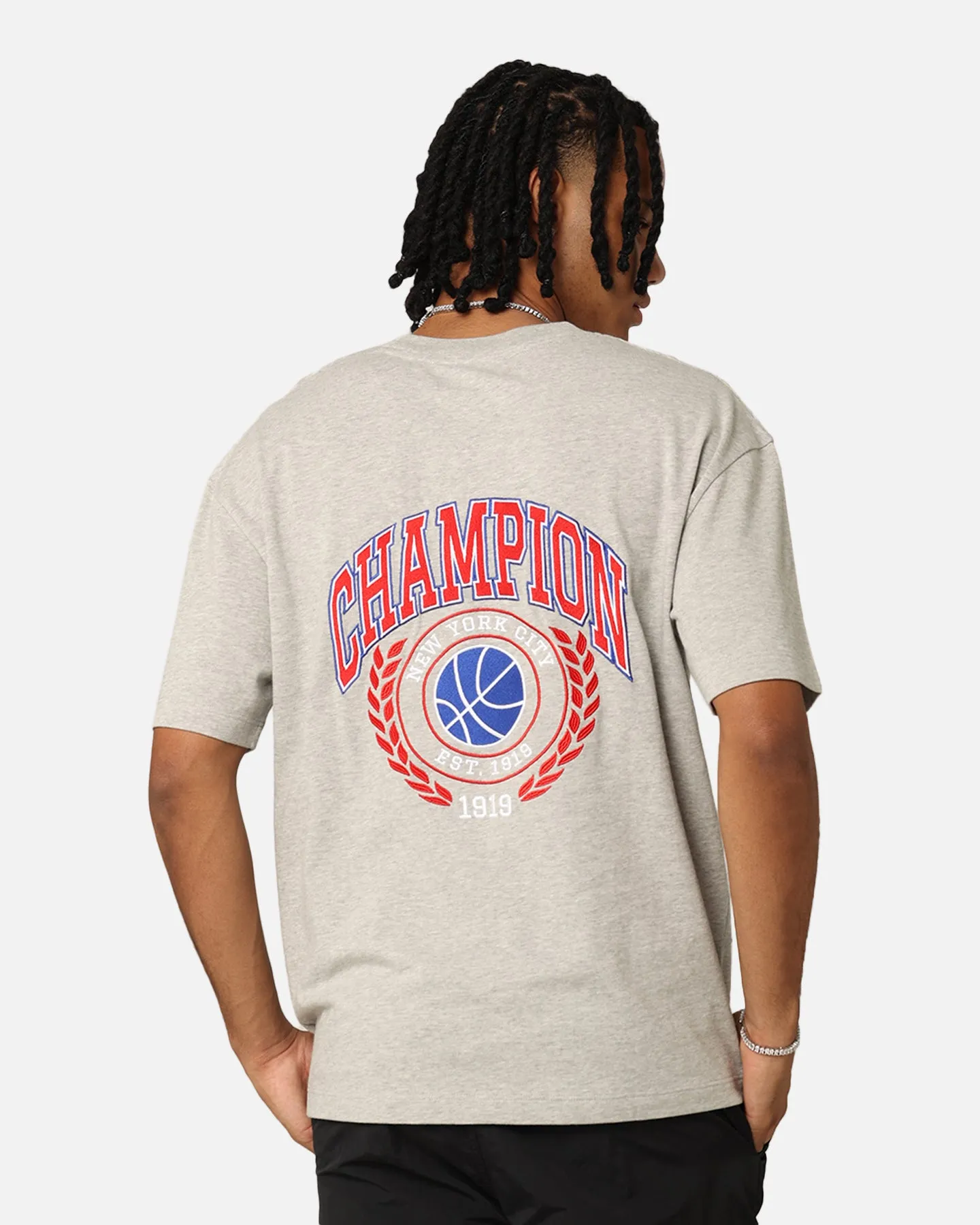 Champion Heritage Field Basketball T-Shirt Oxford Heather