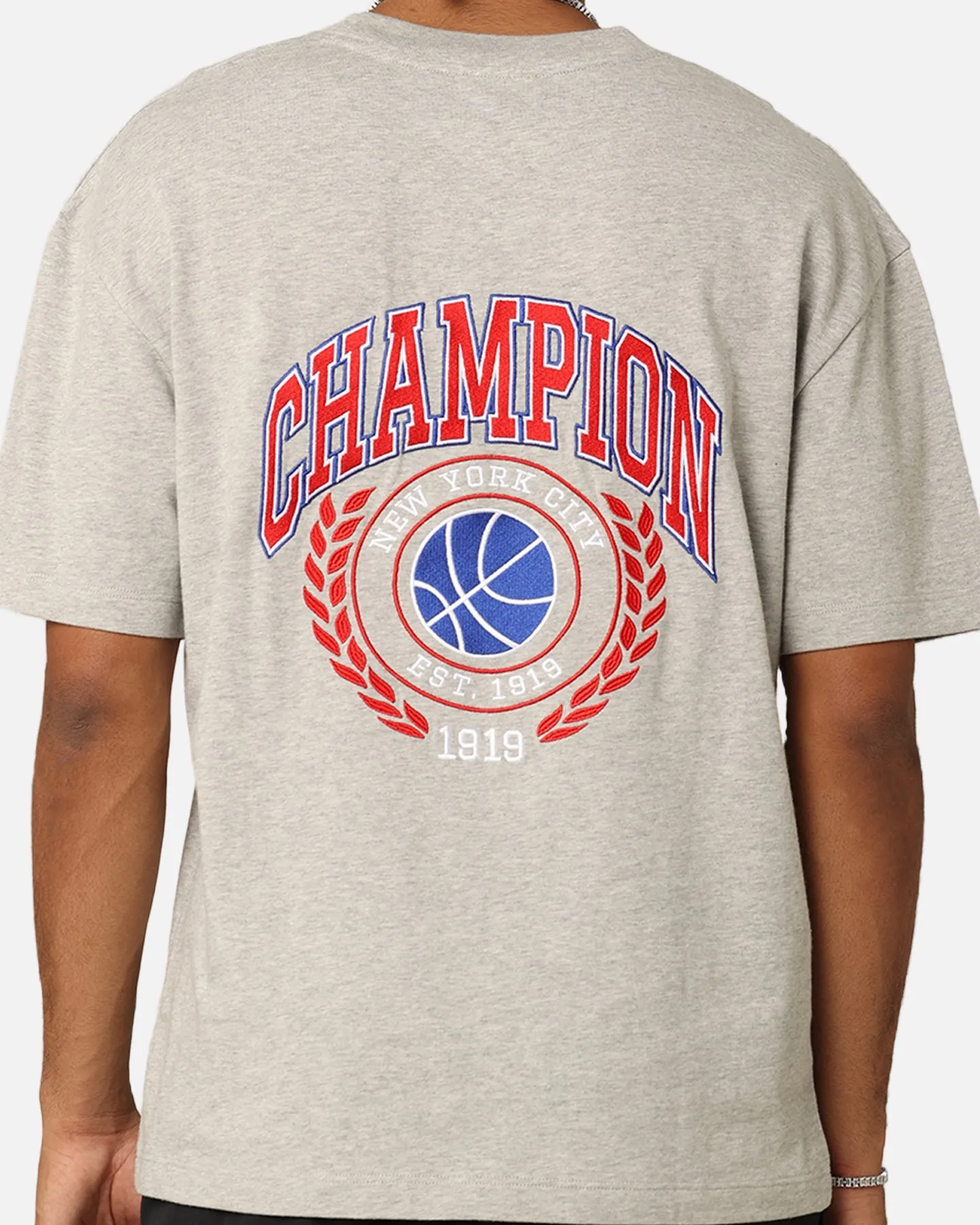 Champion Heritage Field Basketball T-Shirt Oxford Heather
