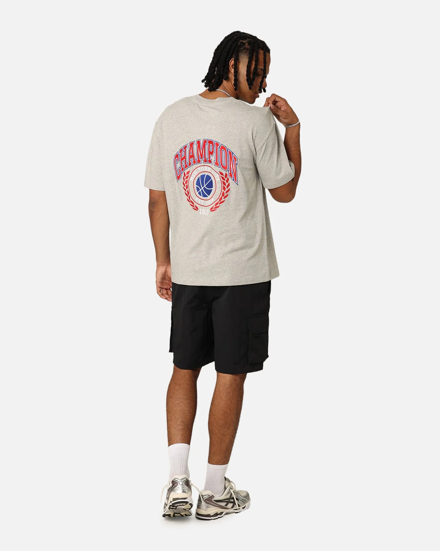 Champion Heritage Field Basketball T-Shirt Oxford Heather