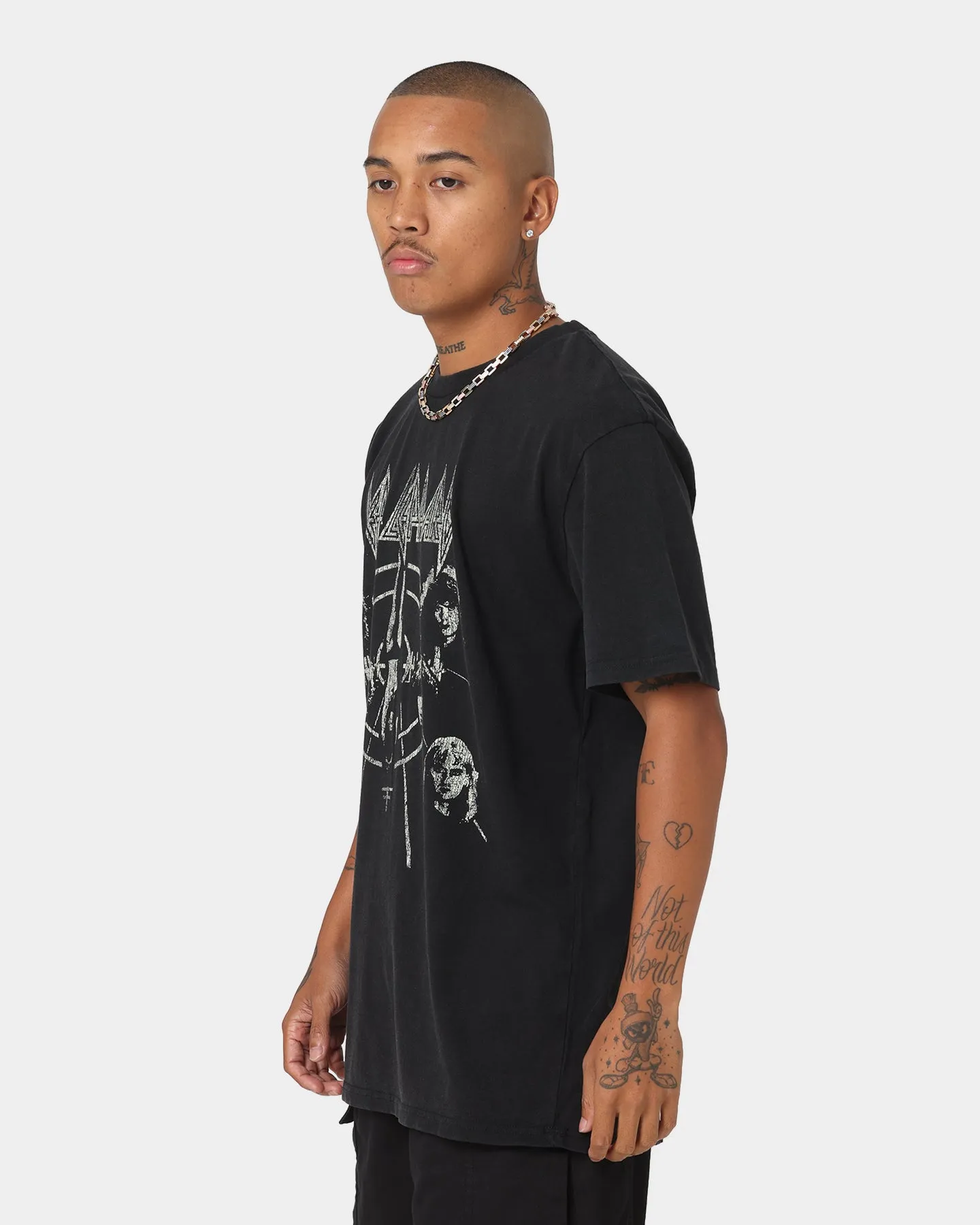 Def Leppard High N Dry T-Shirt Black Wash