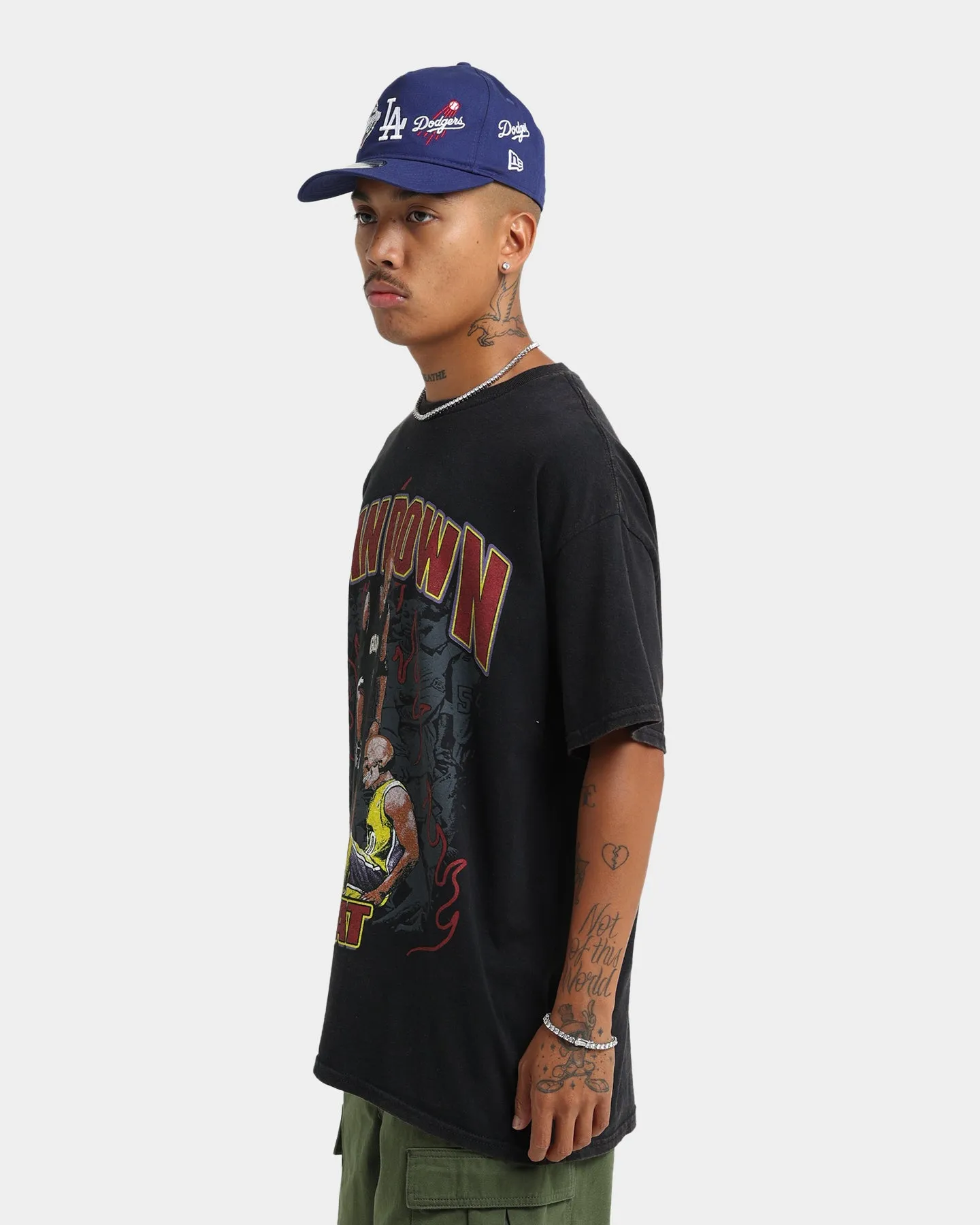 Goat Crew Man Down Vintage T-Shirt Black Wash