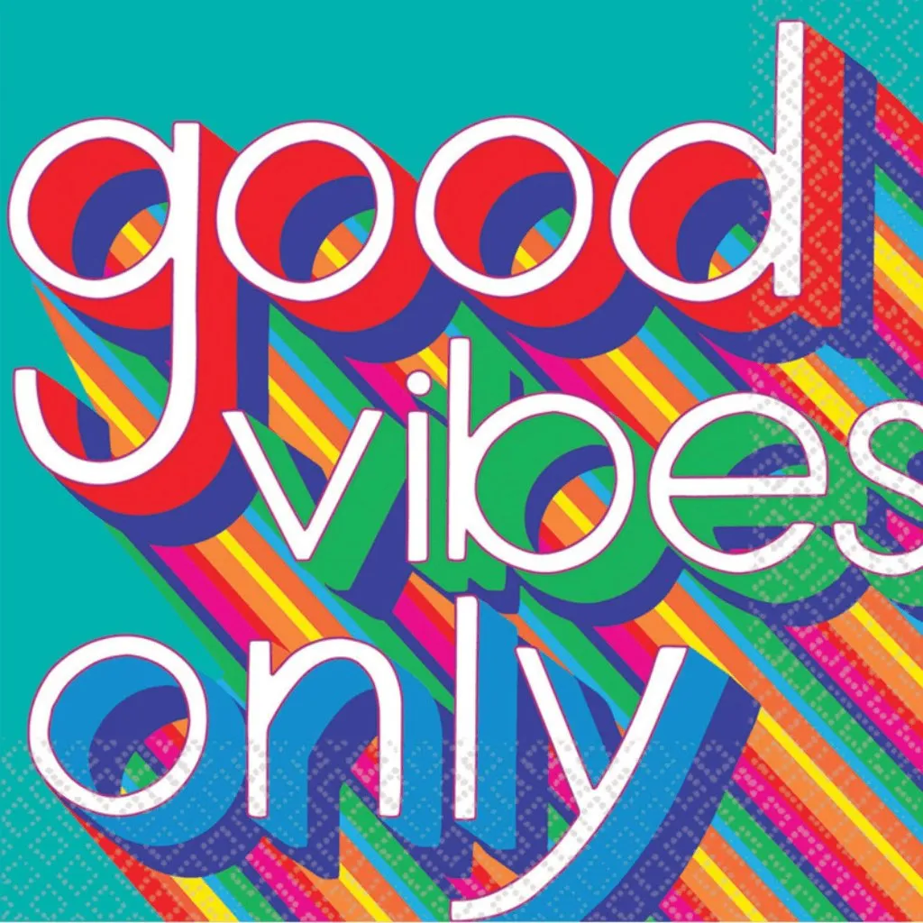 Good Vibes 70s Lunch Napkins