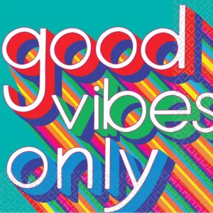 Good Vibes 70s Lunch Napkins