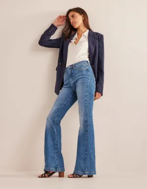 High Rise Flare Jeans-Mid Vintage