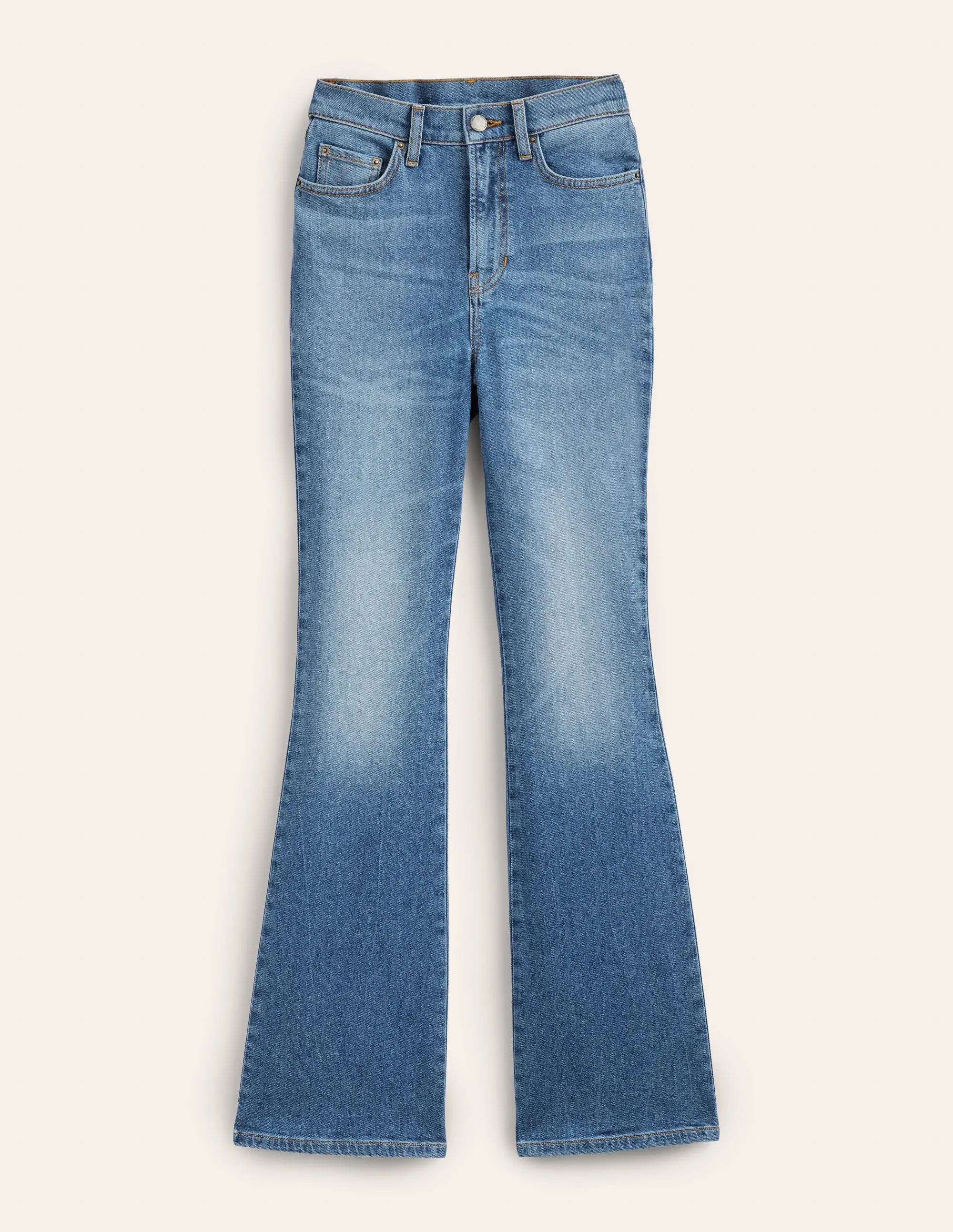 High Rise Flare Jeans-Mid Vintage