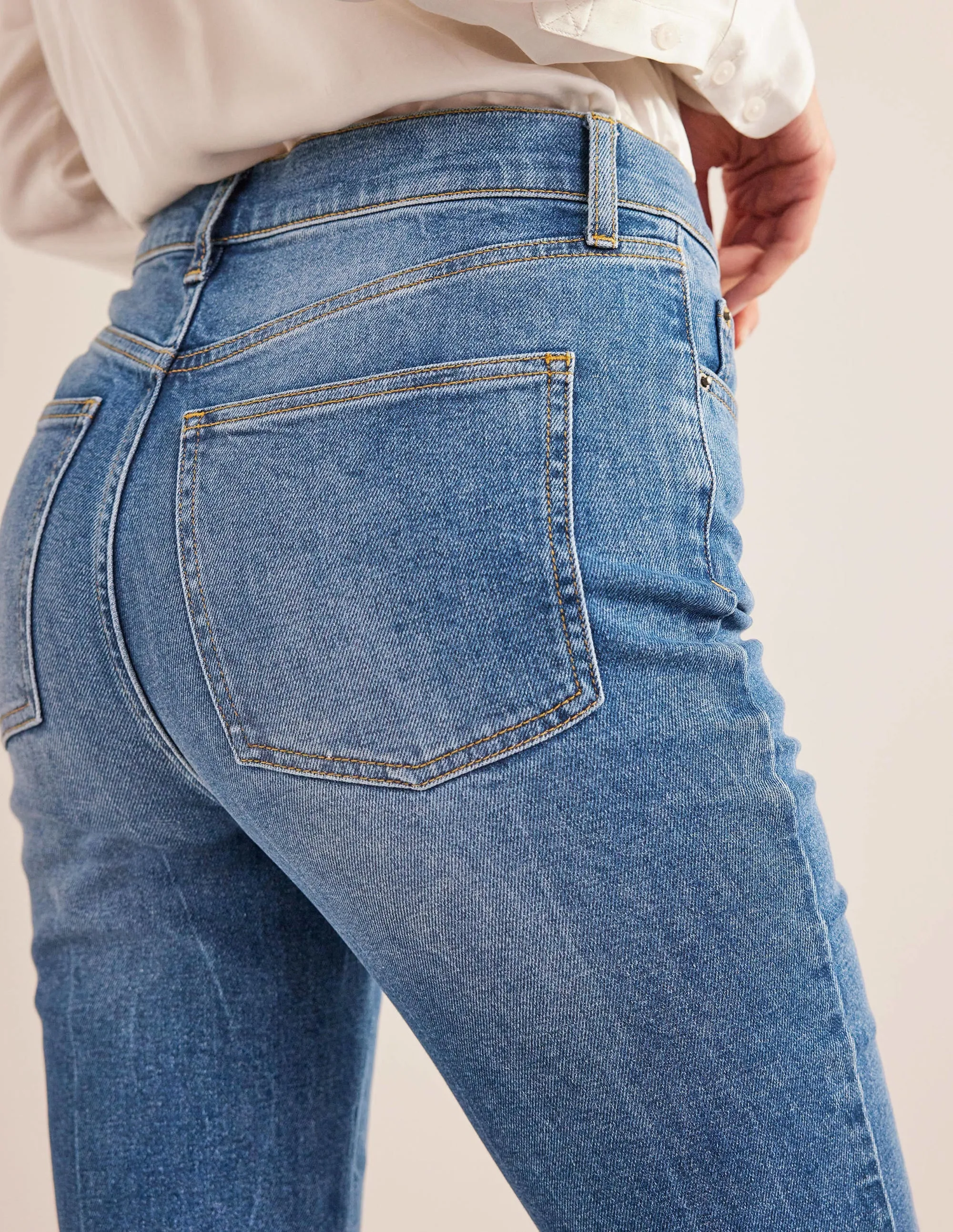 High Rise Flare Jeans-Mid Vintage