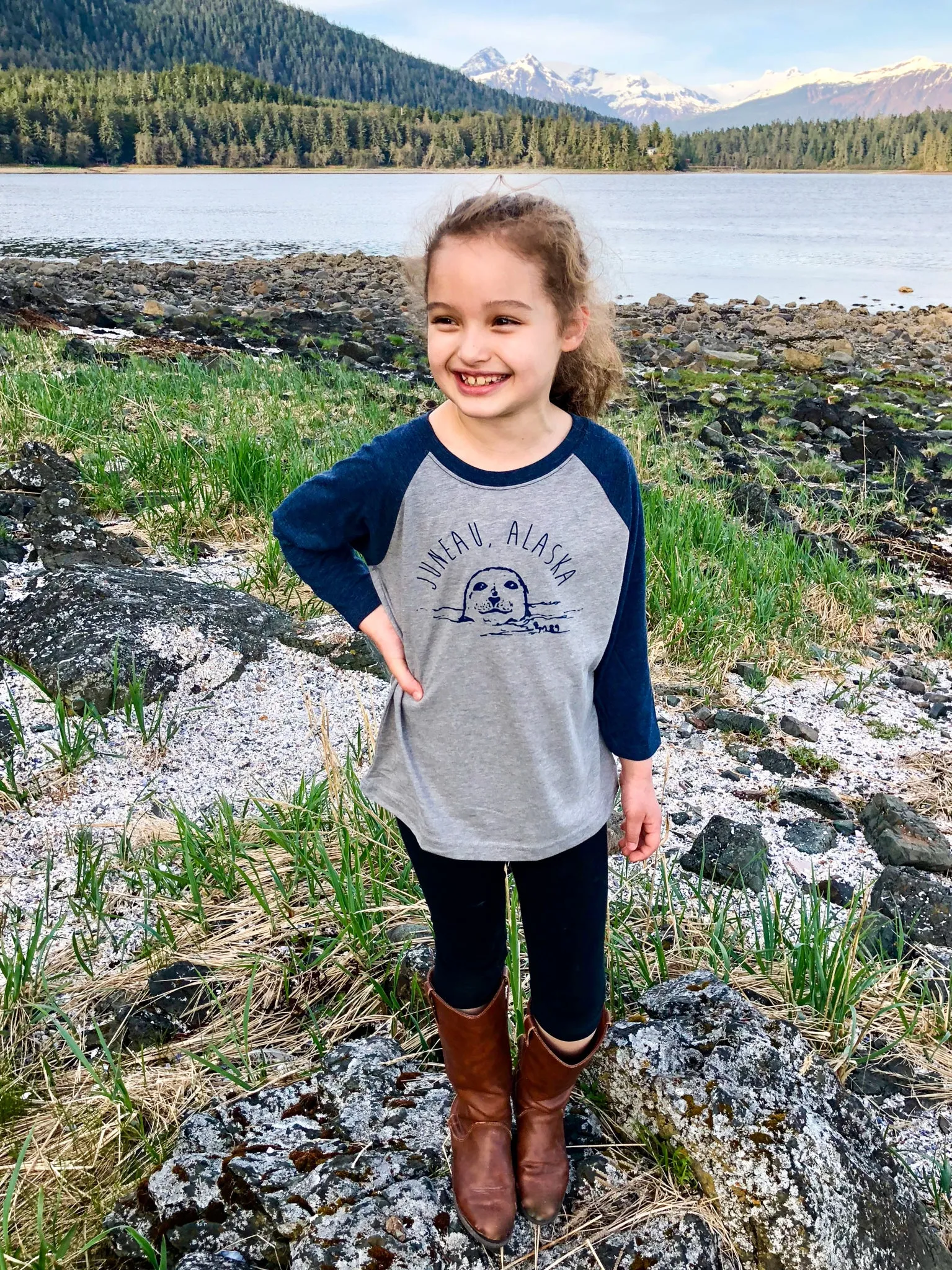 Juneau Seal Baseball Tee - Youth