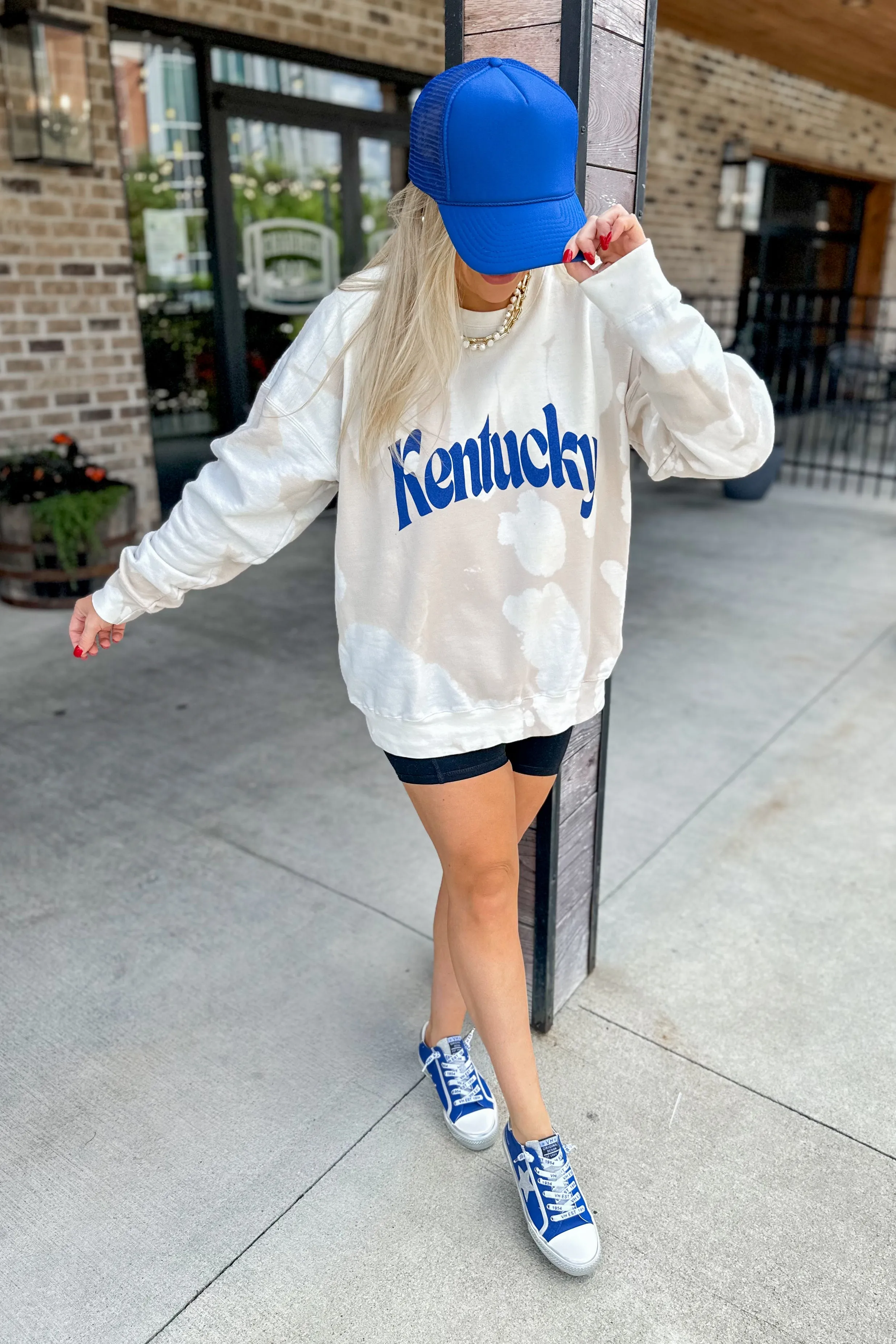 KENTUCKY Bleached Bomba Long Sleeve Graphic Sweatshirt  *FINAL SALE*