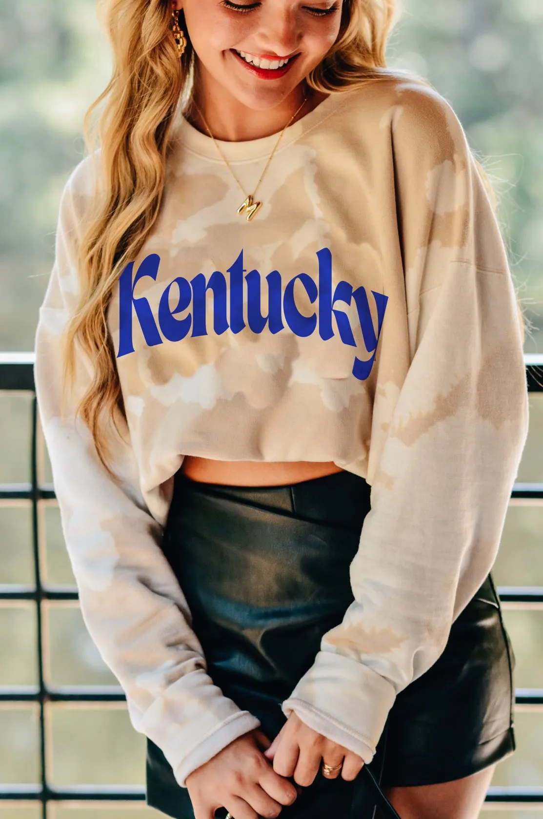 KENTUCKY Bleached Bomba Long Sleeve Graphic Sweatshirt  *FINAL SALE*