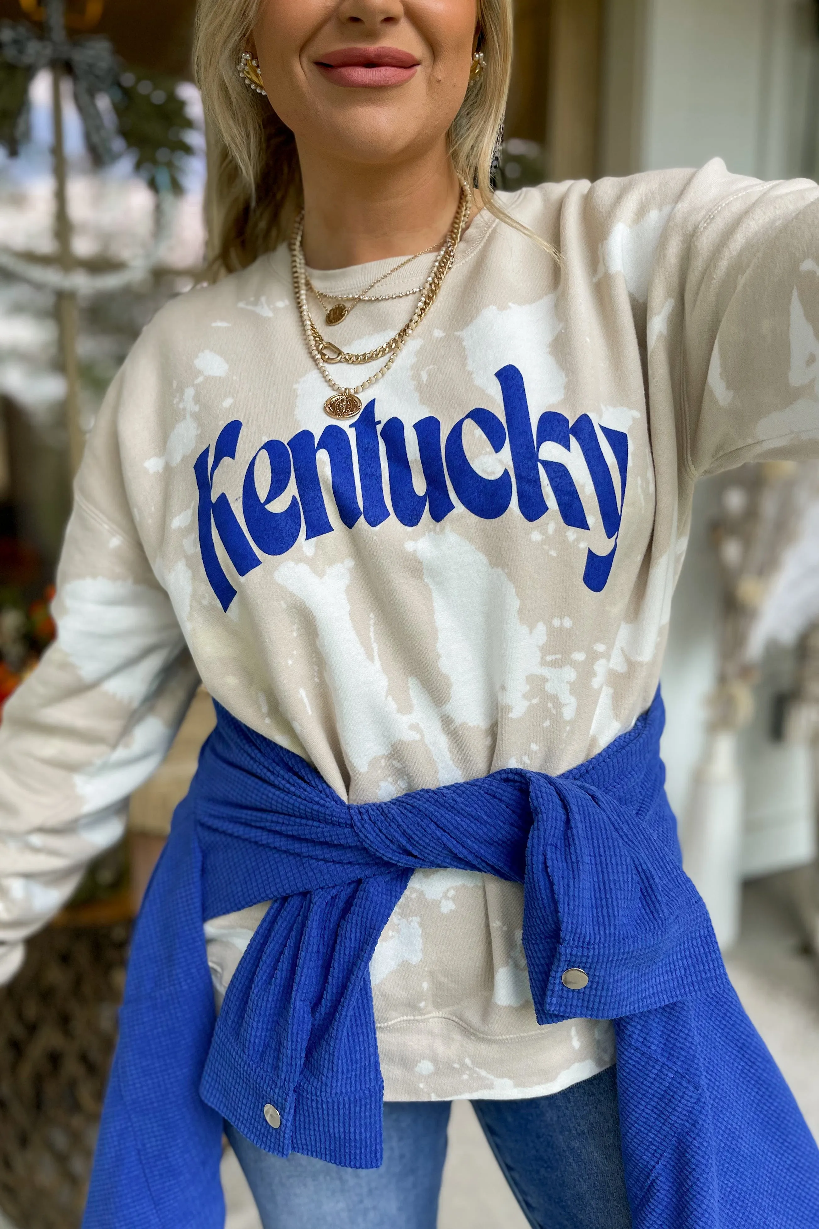 KENTUCKY Bleached Bomba Long Sleeve Graphic Sweatshirt  *FINAL SALE*