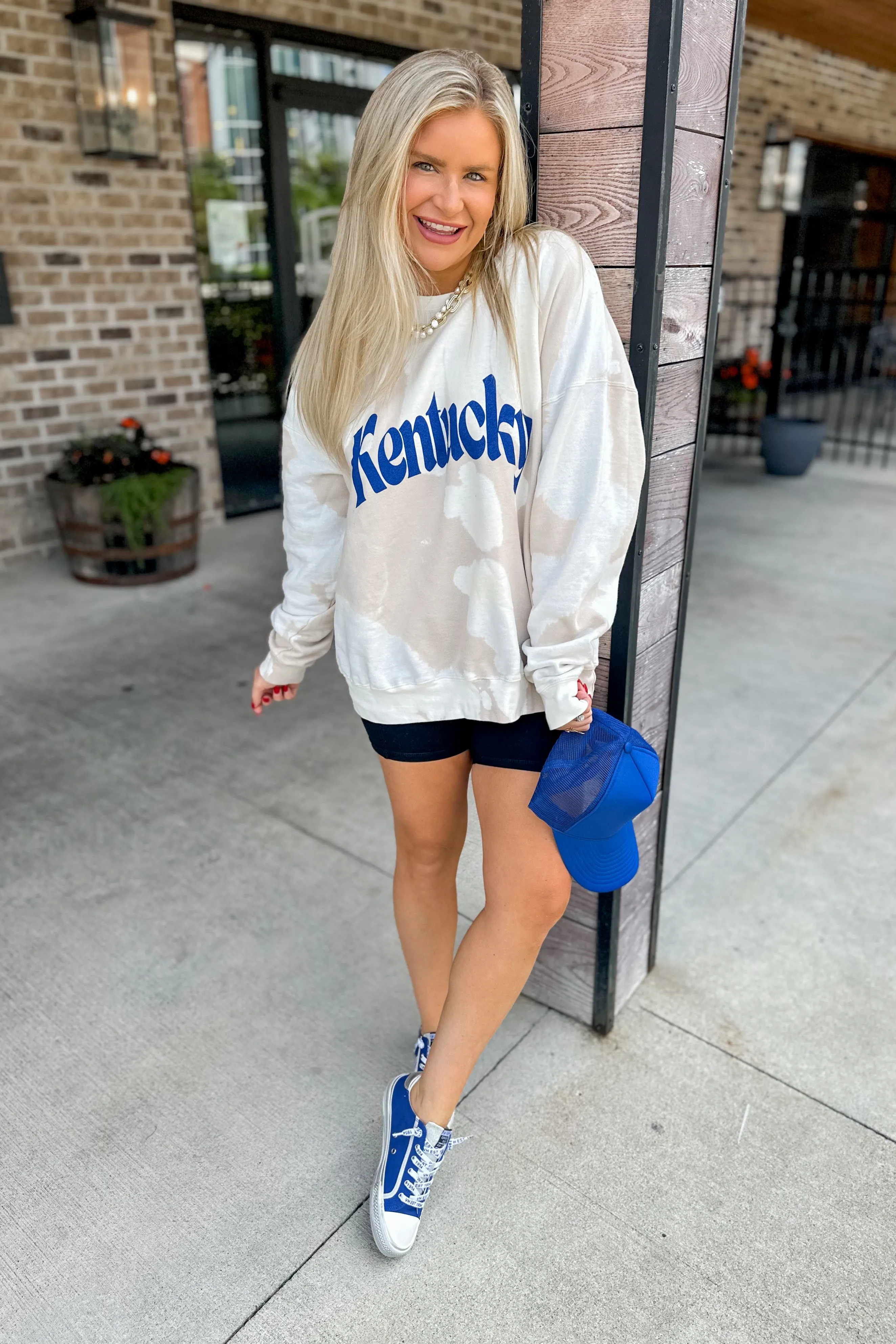 KENTUCKY Bleached Bomba Long Sleeve Graphic Sweatshirt  *FINAL SALE*
