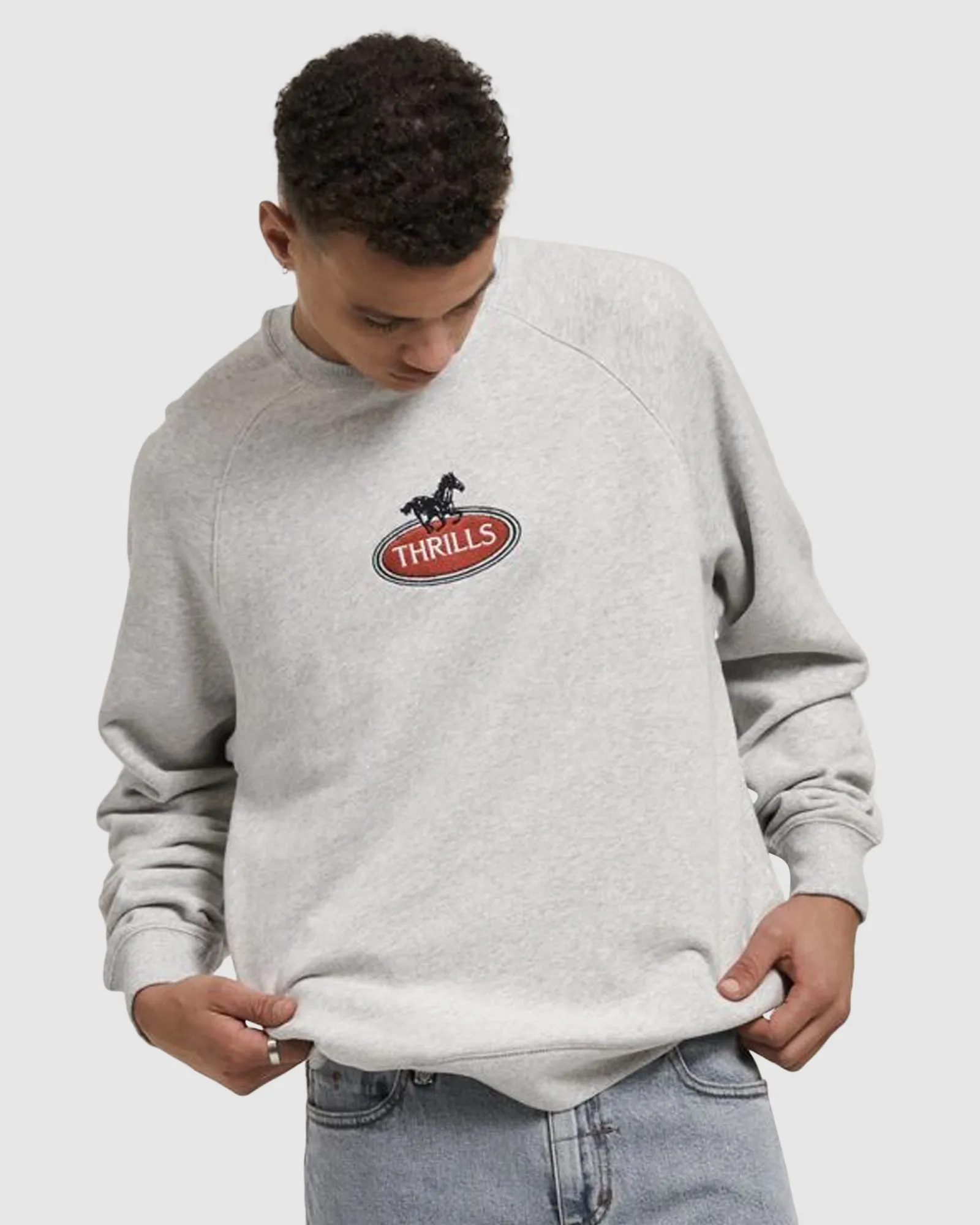 MENS CHARIOT OVAL OVERSIZED RAGLAN CREW