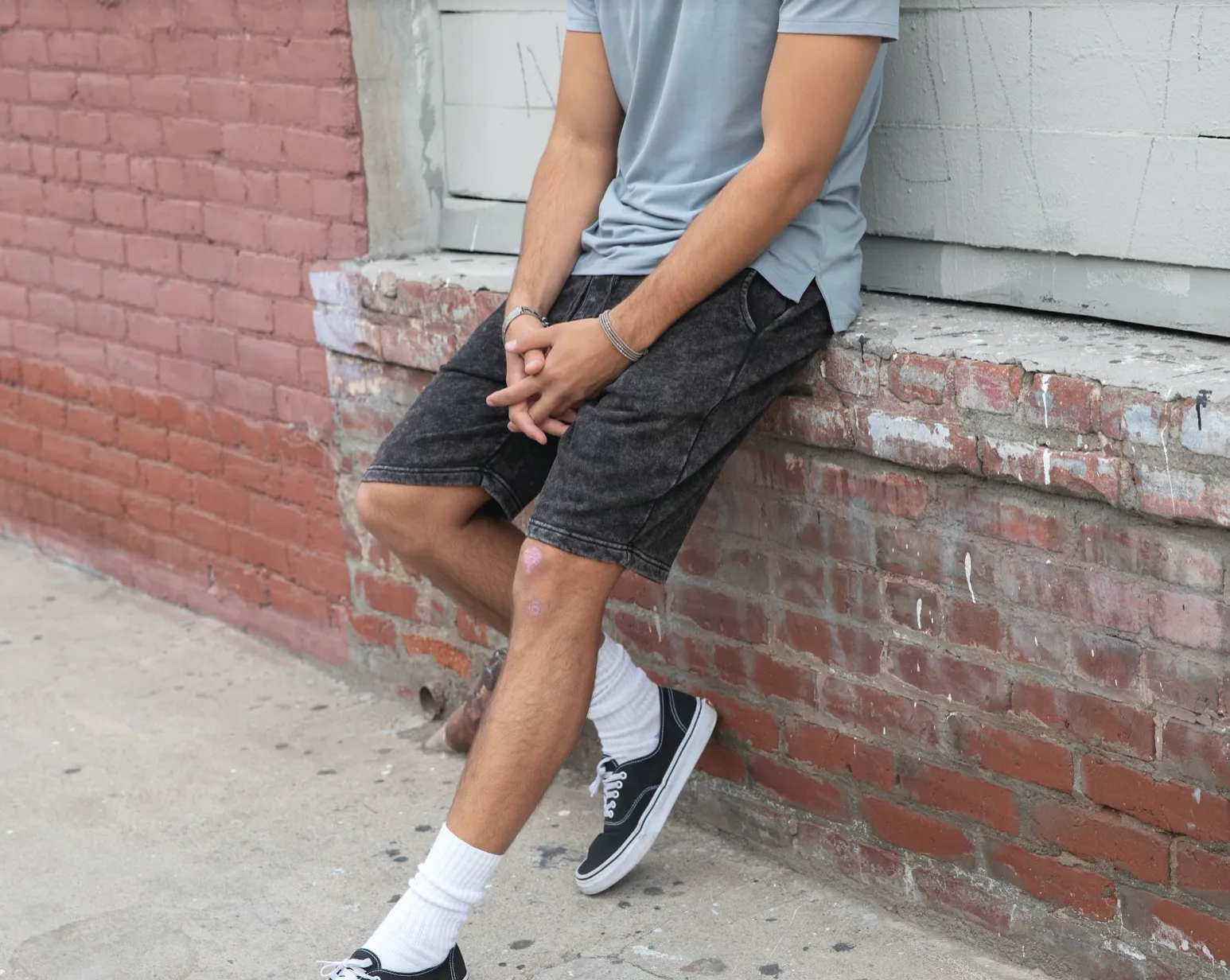 MENS MINERAL WASH FLEECE SHORTS