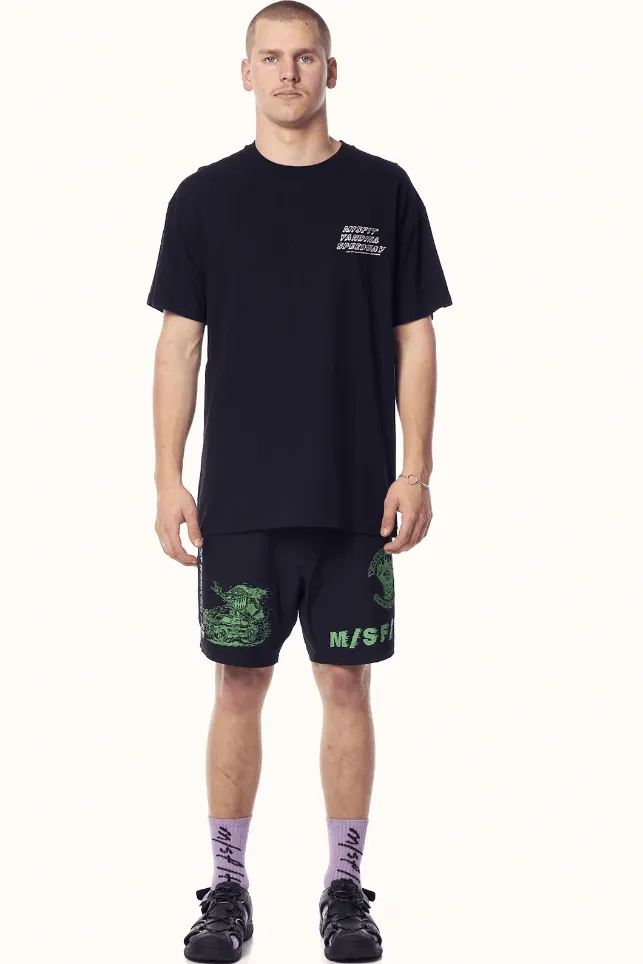 MISFIT YANDINA CORE 50/50 TEE - PITCH BLACK