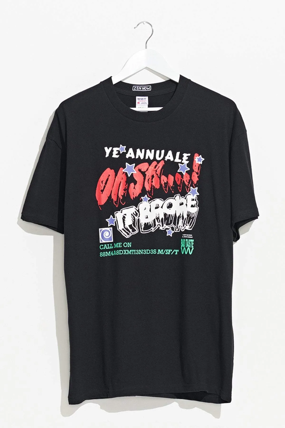 MISFIT YE ANNUALE 50/50 TEE - PITCH BLACK