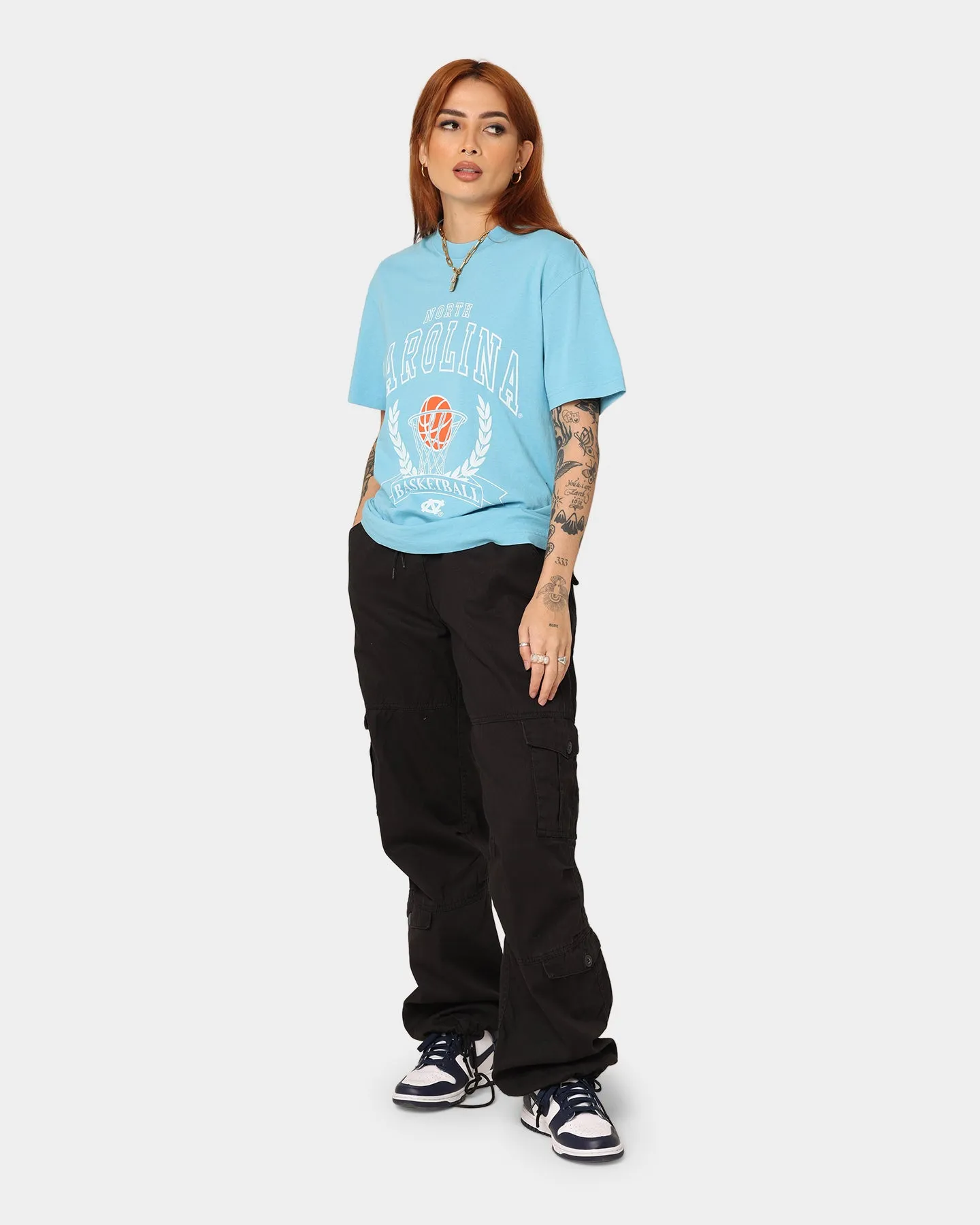 National Collegiate Athletic Association Women's University of North Carolina Basketball Crest T-Shirt Carolina Blue
