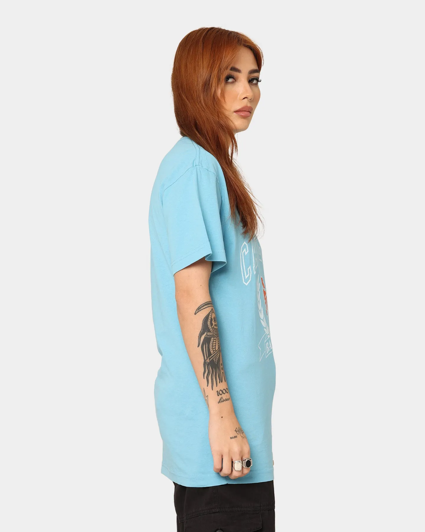 National Collegiate Athletic Association Women's University of North Carolina Basketball Crest T-Shirt Carolina Blue