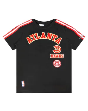 NBA ATLANTA HAWKS RETRO CLASSIC SINGLE JERSEY BIG BOYS SINGLE JERSEY TAPING TEE (BLACK/RED)