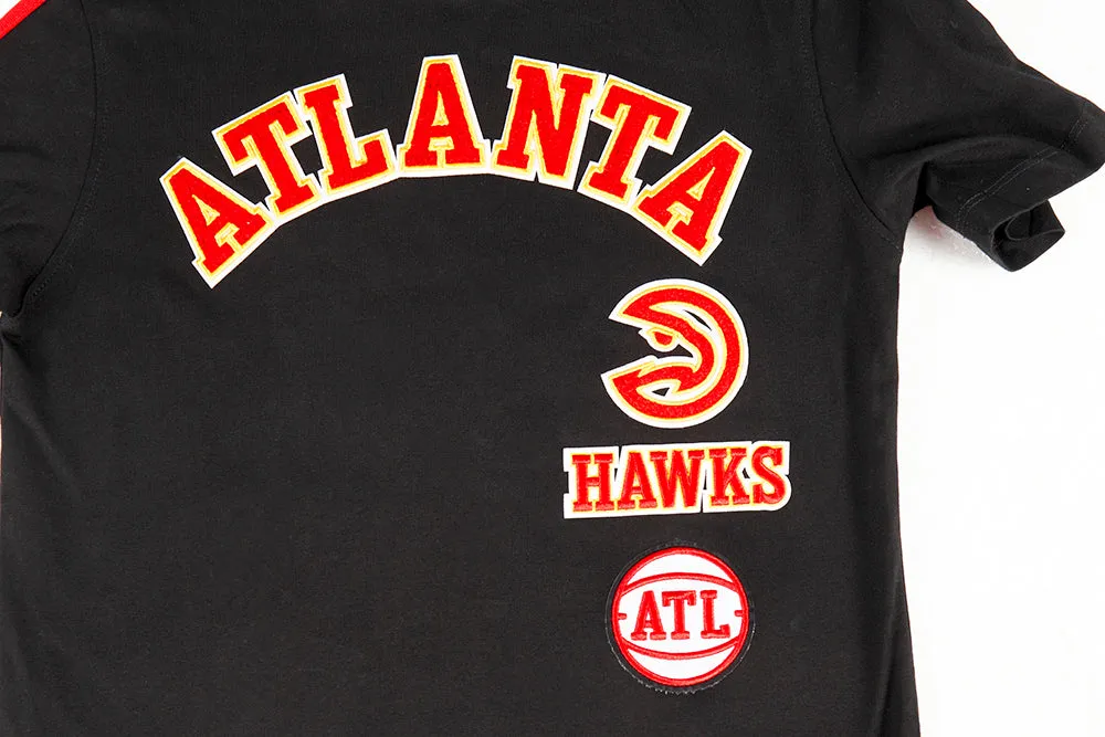 NBA ATLANTA HAWKS RETRO CLASSIC SINGLE JERSEY BIG BOYS SINGLE JERSEY TAPING TEE (BLACK/RED)