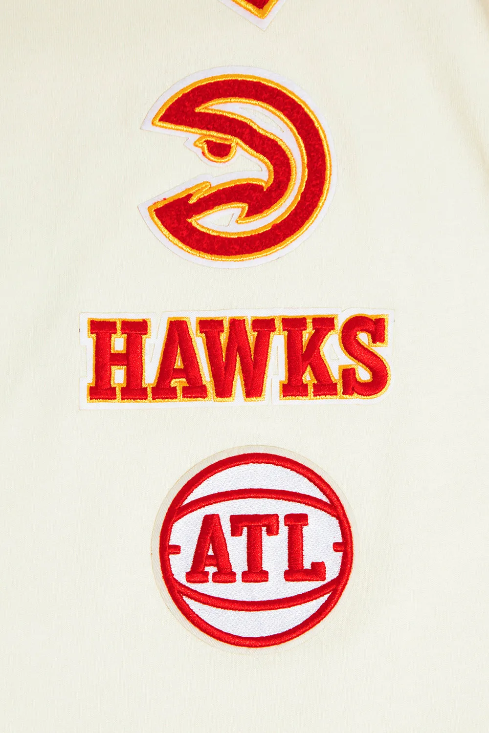 NBA ATLANTA HAWKS RETRO CLASSIC SINGLE JERSEY BIG BOYS SINGLE JERSEY TAPING TEE (EGGSHELL/ RED)
