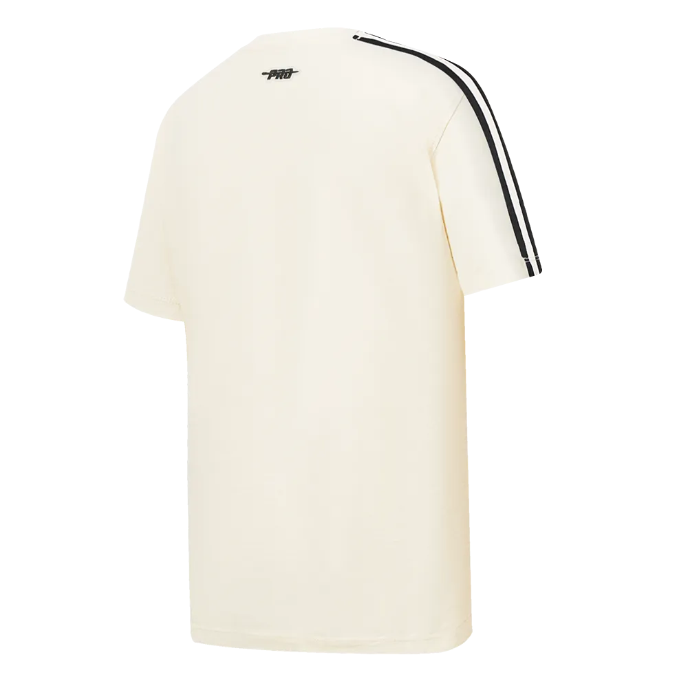 NBA BROOKLYN NETS RETRO CLASSIC SINGLE JERSEY BIG BOYS SINGLE JERSEY TAPING TEE (EGGSHELL/ BLACK)