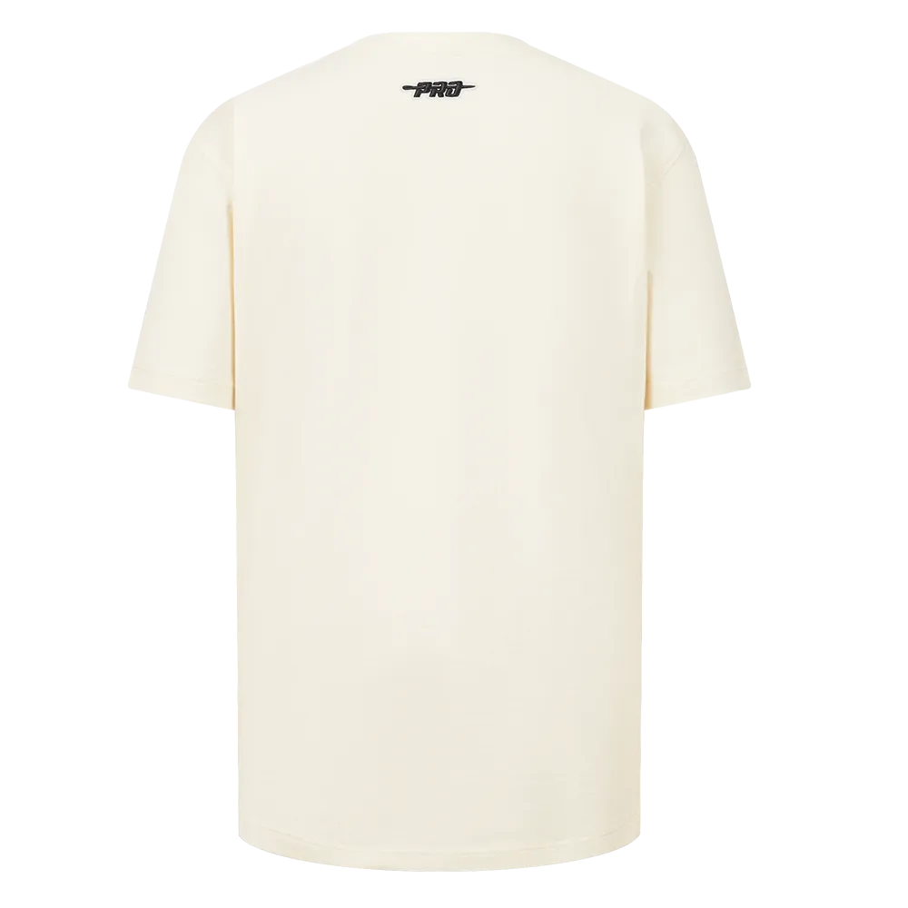 NBA BROOKLYN NETS RETRO CLASSIC SINGLE JERSEY BIG BOYS SINGLE JERSEY TAPING TEE (EGGSHELL/ BLACK)