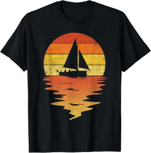 Sailing shirt retro sunset 70s vintage Sailboat T-Shirt