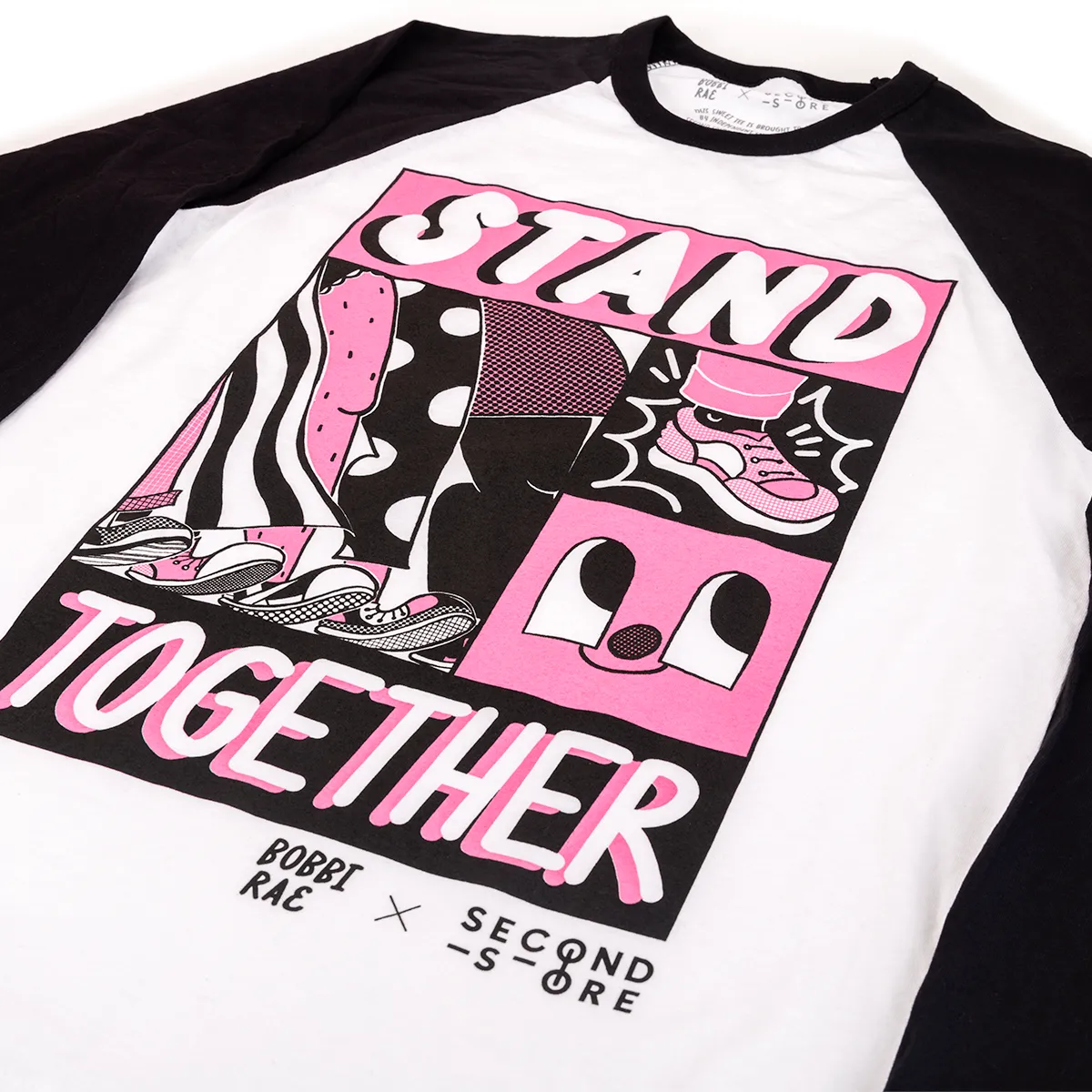 SECOND STORE x BOBBI RAE - Stand Together Unisex Baseball Tee