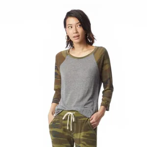 Snug Printed Baseball T-Shirt (Eco Grey   Camo)