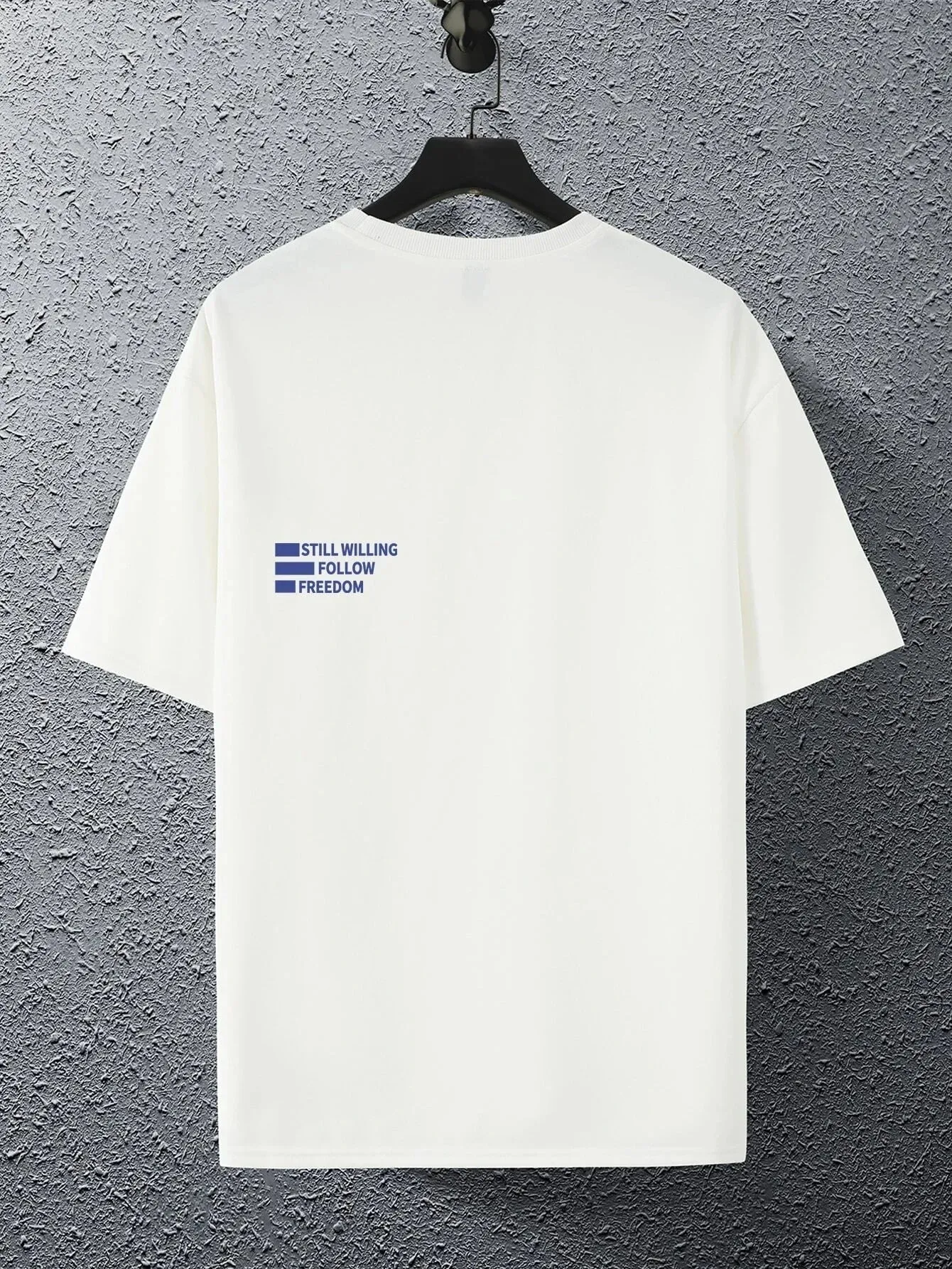 SXV  'Still willing follow freedom’ korean Printed Cool Aesthetic Oversized T-shirt