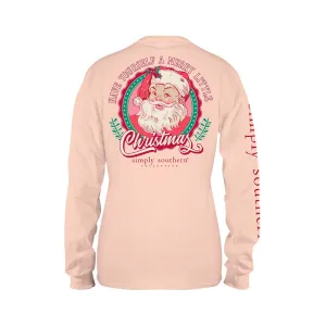Youth Christmas Retro Santa Long Sleeve T-Shirt